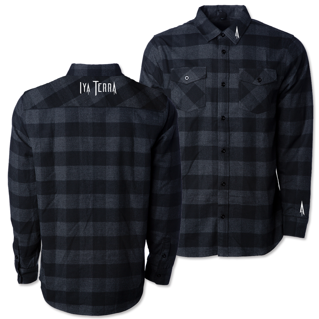Embroidered Flannel (Charcoal/Black)