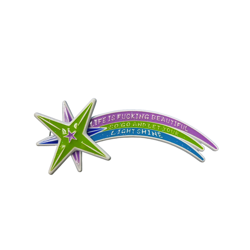 LIFB Shooting Star Pin (Purple/Green/Blue)
