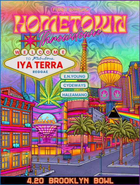 Signed Iya Terra Hometown Throwdown Poster (4/20/22) [SIGNED]